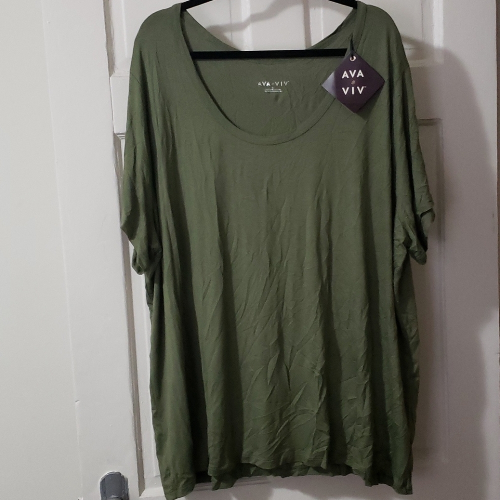 Ava & Viv Scoop Neck t-shirt 4x